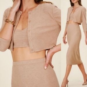 Reformation Crop Knit & Cardigan